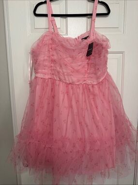 torrid Pink Tulle cherry 🍒 Party Dress